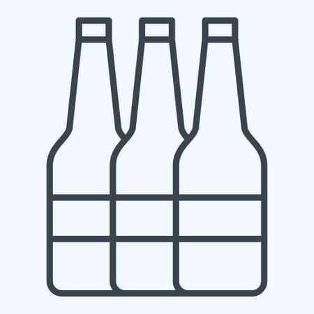 Icon Alcohol. related to Addiction Dictionary symbol. line style. simple design editable. simple illustrationのイラスト素材