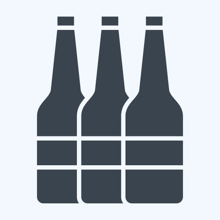 Icon Alcohol. related to Addiction Dictionary symbol. glyph style. simple design editable. simple illustrationのイラスト素材