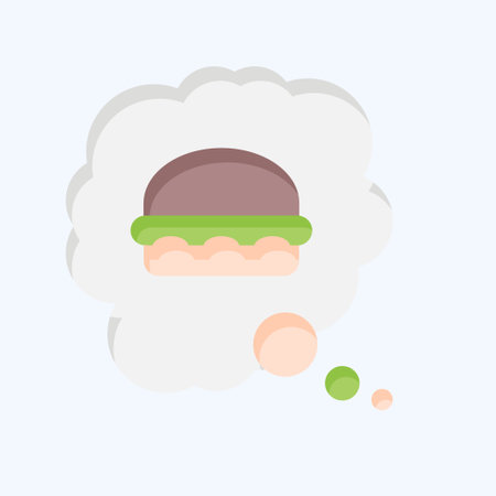 Icon Eating Disorder. related to Addiction Dictionary symbol. flat style. simple design editable. simple illustrationのイラスト素材