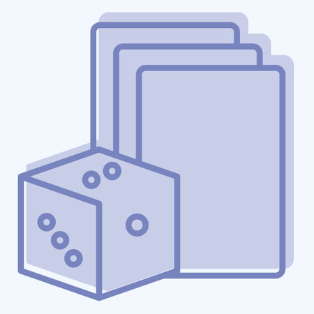 Icon Gambling. related to Addiction Dictionary symbol. two tone style. simple design editable. simple illustrationのイラスト素材