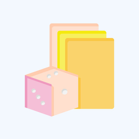 Icon Gambling. related to Addiction Dictionary symbol. flat style. simple design editable. simple illustrationのイラスト素材