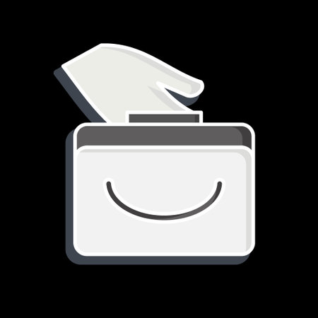 Icon Kleptomania. related to Addiction Dictionary symbol. glossy style. simple design editable. simple illustrationのイラスト素材