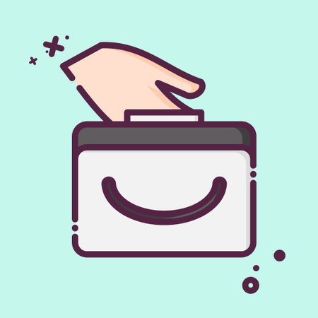 Icon Kleptomania. related to Addiction Dictionary symbol. MBE style. simple design editable. simple illustrationのイラスト素材