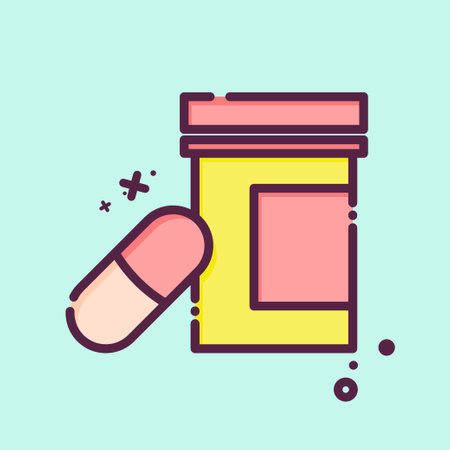 Icon Prescription Drugs. related to Addiction Dictionary symbol. MBE style. simple design editable. simple illustrationのイラスト素材