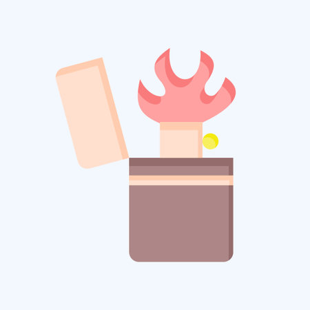 Icon Pyromania. related to Addiction Dictionary symbol. flat style. simple design editable. simple illustrationのイラスト素材
