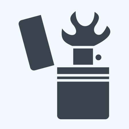 Icon Pyromania. related to Addiction Dictionary symbol. glyph style. simple design editable. simple illustrationのイラスト素材