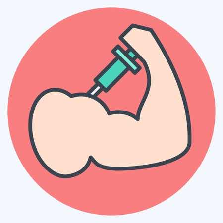 Icon Steroids. related to Addiction Dictionary symbol. color mate style. simple design editable. simple illustrationのイラスト素材