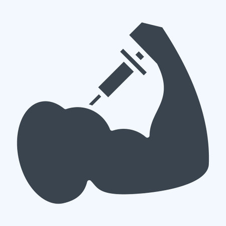 Icon Steroids. related to Addiction Dictionary symbol. glyph style. simple design editable. simple illustrationのイラスト素材