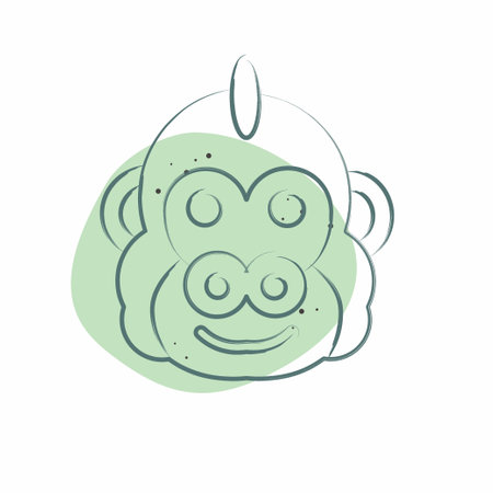 Icon Gorilla. related to Animal symbol. Color Spot Style. simple design editable. simple illustrationのイラスト素材