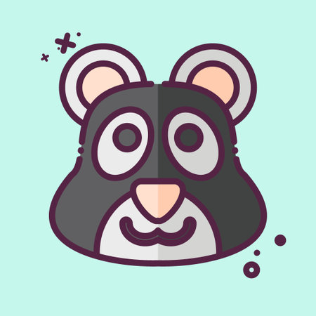 Icon Panda. related to Animal symbol. MBE style. simple design editable. simple illustrationのイラスト素材