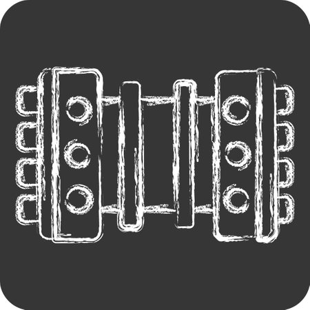 Icon Bandoneon. related to Argentina symbol. chalk Style. simple design editable. simple illustrationのイラスト素材