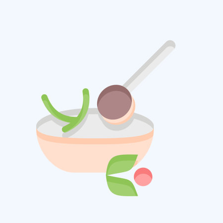 Icon Chimichurri. related to Argentina symbol. flat style. simple design editable. simple illustrationのイラスト素材