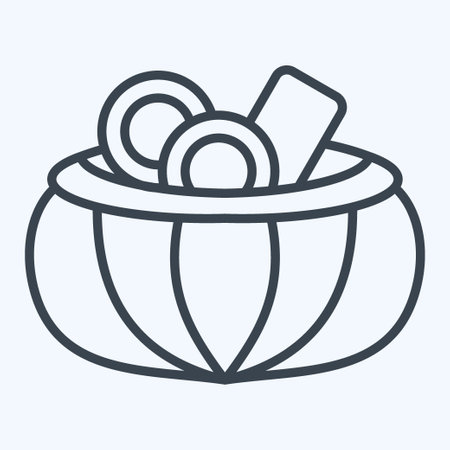 Icon Carbonada. related to Argentina symbol. line style. simple design editable. simple illustrationのイラスト素材