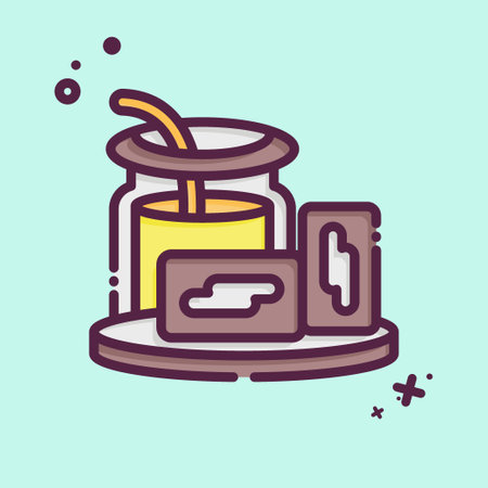 Icon Dulce De Leche. related to Argentina symbol. MBE style. simple design editable. simple illustrationのイラスト素材