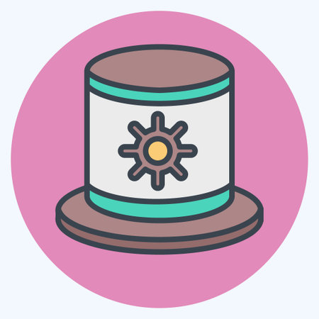 Icon Hat. related to Argentina symbol. color mate style. simple design editable. simple illustrationのイラスト素材