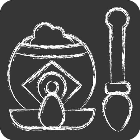 Icon Mate Tea. related to Argentina symbol. chalk Style. simple design editable. simple illustrationのイラスト素材