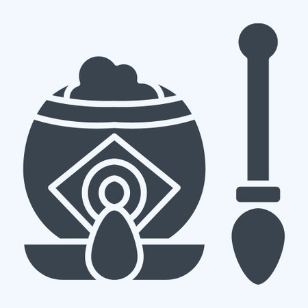 Icon Mate Tea. related to Argentina symbol. glyph style. simple design editable. simple illustrationのイラスト素材