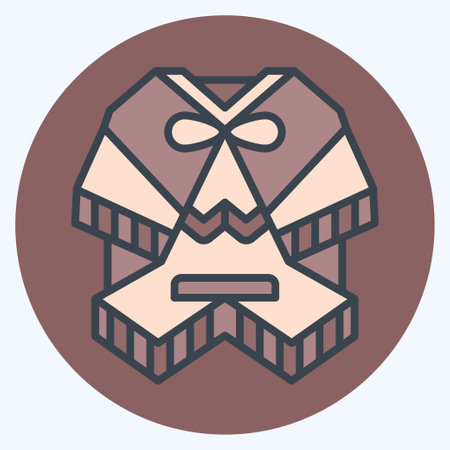 Icon Poncho. related to Argentina symbol. color mate style. simple design editable. simple illustrationのイラスト素材