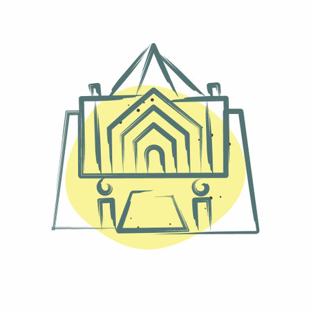 Icon Recoleta Argentia. related to Argentina symbol. Color Spot Style. simple design editable. simple illustrationのイラスト素材