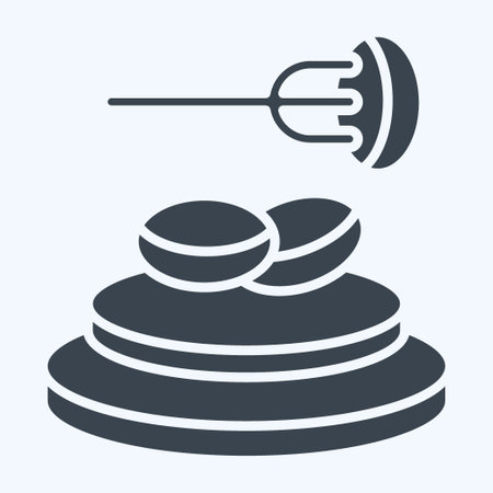 Icon Provolone. related to Argentina symbol. glyph style. simple design editable. simple illustrationのイラスト素材