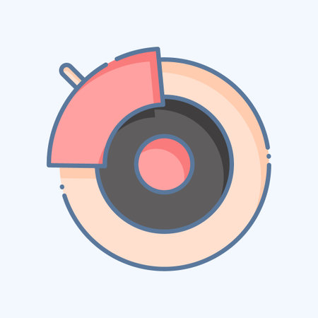 Icon Brake Lining. related to Spare Parts symbol. doodle style. simple design editable. simple illustrationのイラスト素材