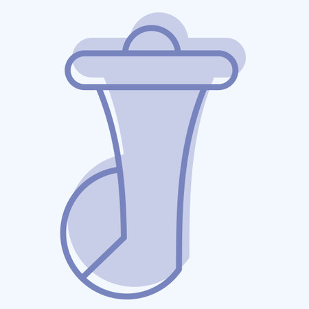 Icon Car Horn. related to Spare Parts symbol. two tone style. simple design editable. simple illustrationのイラスト素材