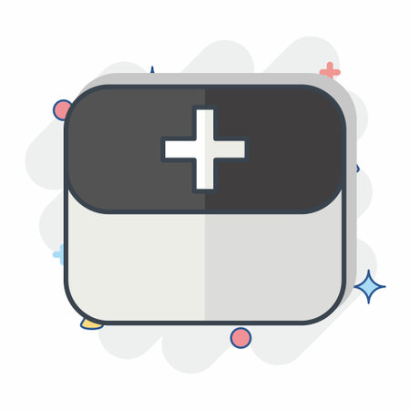 Icon First Aid Kit. related to Spare Parts symbol. comic style. simple design editable. simple illustrationのイラスト素材