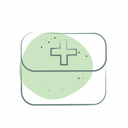 Icon First Aid Kit. related to Spare Parts symbol. Color Spot Style. simple design editable. simple illustrationのイラスト素材