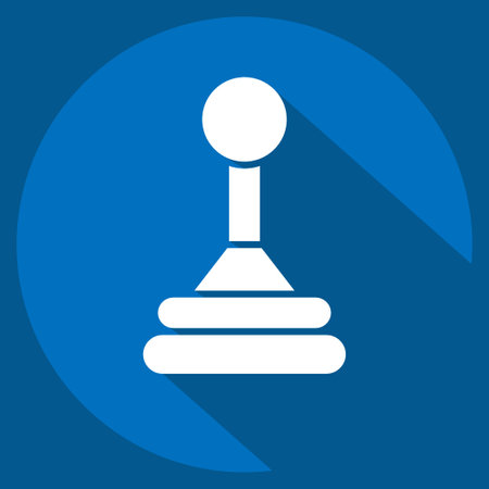 Icon Gear Box. related to Spare Parts symbol. long shadow style. simple design editable. simple illustrationのイラスト素材