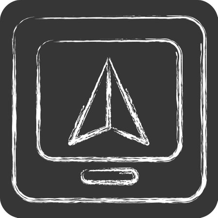 Icon GPS machine. related to Spare Parts symbol. chalk Style. simple design editable. simple illustrationのイラスト素材