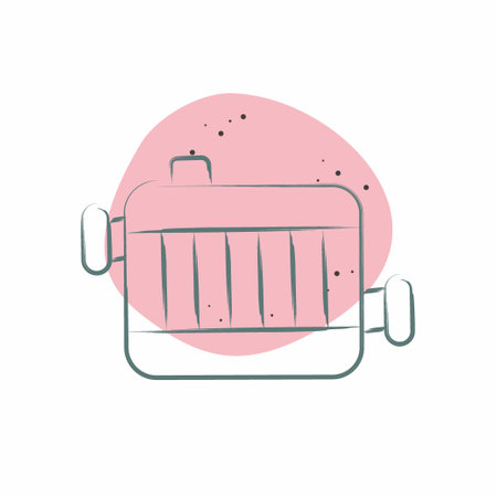 Icon Radiator. related to Spare Parts symbol. Color Spot Style. simple design editable. simple illustrationのイラスト素材
