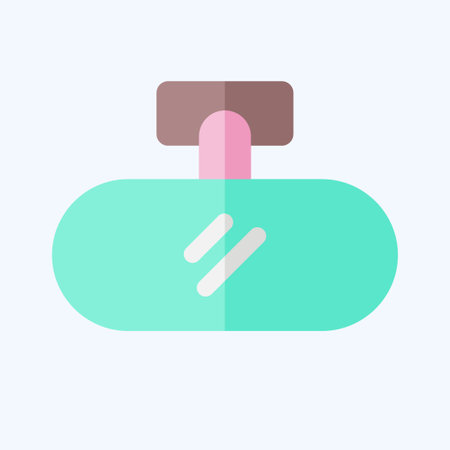 Icon Rear View Mirror. related to Spare Parts symbol. flat style. simple design editable. simple illustrationのイラスト素材