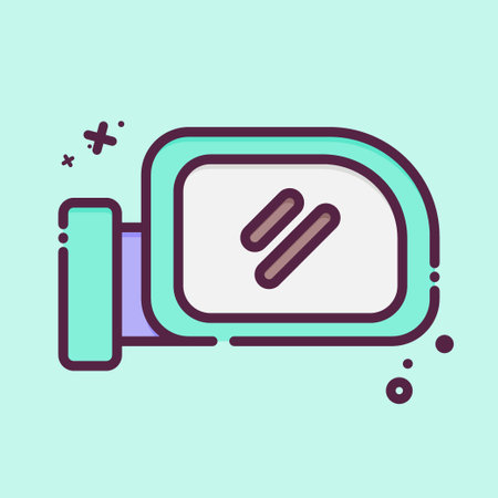 Icon Wing Mirror. related to Spare Parts symbol. MBE style. simple design editable. simple illustrationのイラスト素材