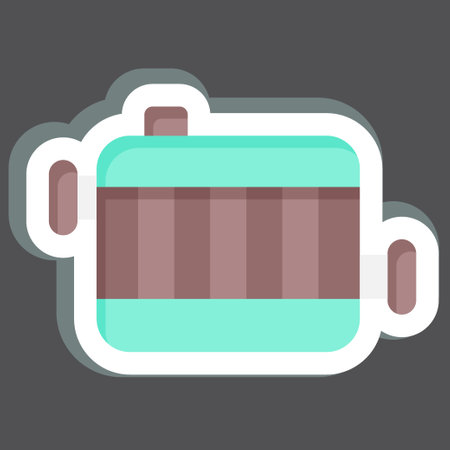 Sticker Radiator. related to Spare Parts symbol. simple design editable. simple illustrationのイラスト素材