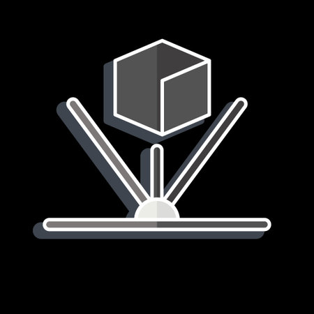 Icon Hologram. related to 3D Visualization symbol. glossy style. simple design editable. simple...