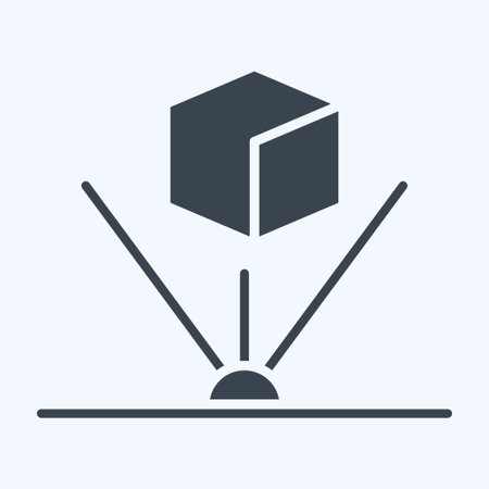 Icon Hologram. related to 3D Visualization symbol. glyph style. simple design editable. simple illustrationのイラスト素材