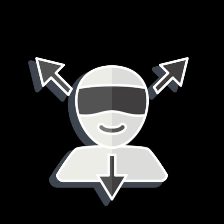 Icon Virtual Reality. related to 3D Visualization symbol. glossy style. simple design editable....