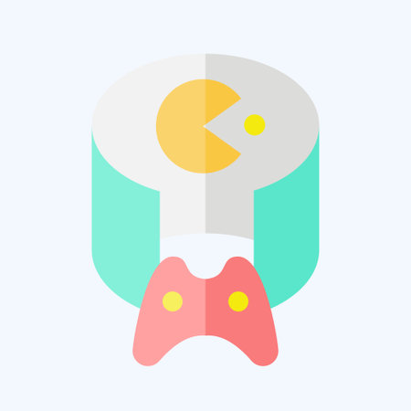 Icon VR Game. related to 3D Visualization symbol. flat style. simple design editable. simple illustrationのイラスト素材