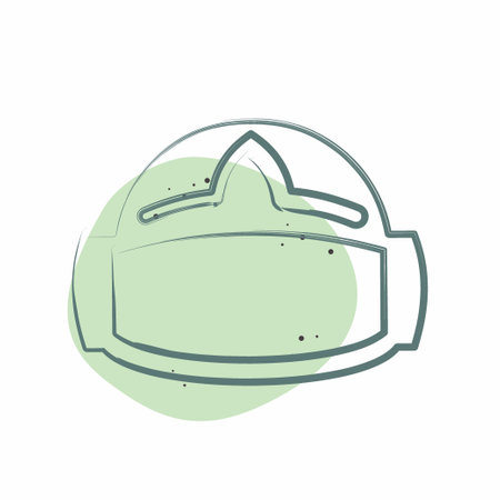 Icon VR Helmet. related to 3D Visualization symbol. Color Spot Style. simple design editable. simple illustrationのイラスト素材