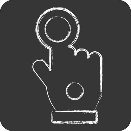 Icon Wired Glove. related to 3D Visualization symbol. chalk Style. simple design editable. simple illustrationのイラスト素材