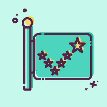 Icon Alaska Flag. related to Alaska symbol. MBE style. simple design editable. simple illustrationのイラスト素材