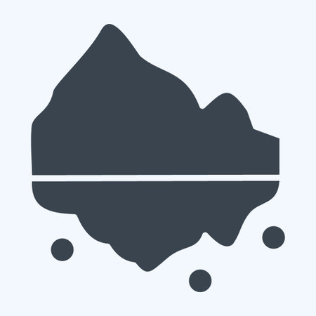 Icon Iceberg. related to Alaska symbol. glyph style. simple design editable. simple illustrationのイラスト素材