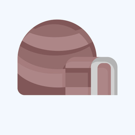 Icon Igloo. related to Alaska symbol. flat style. simple design editable. simple illustrationのイラスト素材
