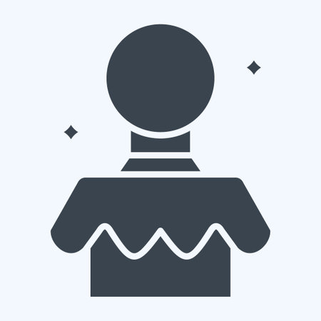 Icon Magic Ball. related to Amusement Park symbol. glyph style. simple design editable. simple illustrationのイラスト素材