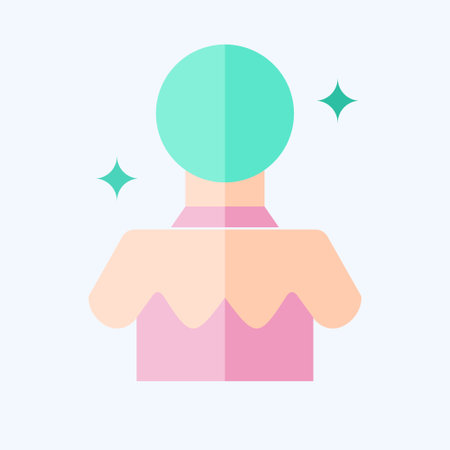 Icon Magic Ball. related to Amusement Park symbol. flat style. simple design editable. simple illustrationのイラスト素材