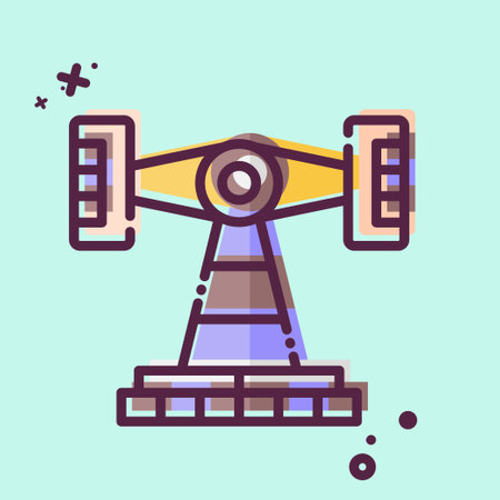 Icon Roll O Plane. related to Amusement Park symbol. MBE style. simple design editable. simple illustrationのイラスト素材