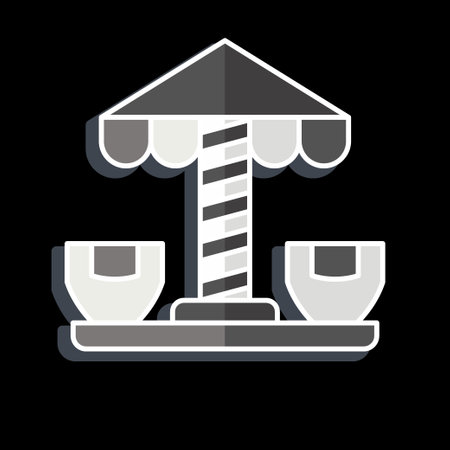 Icon Spinning Teacup. related to Amusement Park symbol. glossy style. simple design editable. simple illustrationのイラスト素材