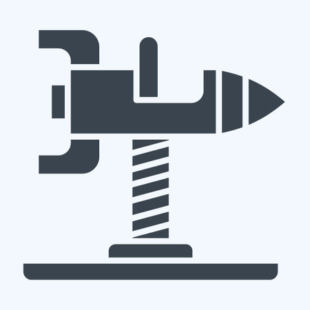 Icon Spring Swing Rocket. related to Amusement Park symbol. glyph style. simple design editable. simple illustrationのイラスト素材