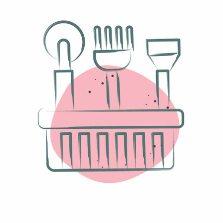 Icon Beekeeper Tool. related to Apiary symbol. Color Spot Style. simple design editable. simple illustrationのイラスト素材