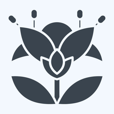 Icon Botanical. related to Apiary symbol. glyph style. simple design editable. simple illustrationのイラスト素材